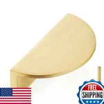 Qogrisun 5-PACK Solid Brass Half Moon Cabinet Pulls Gold Dresser Handles. Fixed Price $66.38.