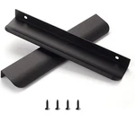 Satanga Edge Black Finger Pull Cabinets Kitchen Concealed Handles 6.3 Center. Fixed Price $43.95.