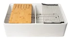 Alfi Brand ABFS3320D 33" Farmhouse Double Basin Fireclay Kitchen - White. Fixed Price $610.94.