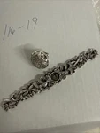 Edgar Berebi Swarovski Crystal Trescott Knob With Back Plate Silver 1/8 Dia. Fixed Price $119.00.