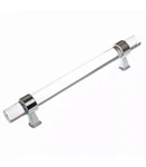 Gliderite 5" Clear Acrylic Cabinet Pull Polished Chrome 4718-128-PC-1. Fixed Price $6.50.