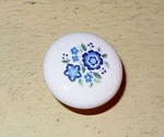 Amerock Pull Knob ' Bp 725A CW1 White Ceramic With Blue Flowers. 3/8 ". Fixed Price $15.06.