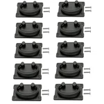 Mission Style Drawer Pulls With Backplate - Set Of 10 Black Metal Cabinet D.... Fixed Price $58.89.