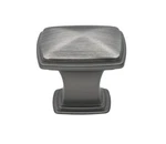 Gliderite 1-1/4" Square Deco Cabinet Hardware Knob Satin Pewter 81091-BP-1. Fixed Price $16.49.