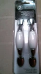 Liberty P50011L-CW-HW-U 3" Chrome & White Ceramic Spoon Foot Pull, 2 Pk, Fs. Fixed Price $10.00.