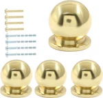 4 Packs Mini Round Solid Brass Knobs, 1/2 INCH(12MM), Polished Gold. Fixed Price $13.14.