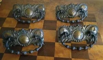 Vintage Ornate Brass Tone Bail Drawer Pull Handles- Set Of 4- Furniture Hardware. Fixed Price $32.87.