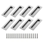 8 Pack Brushed Nickel Sliding Closet Door Handles Silver Flush Pulls 5.9IN Le.... Fixed Price $50.32.