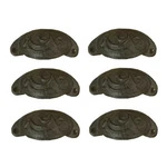 Set Of 6 Swirl Design Antique-style 3.5" Cast Iron Drawer Cabinet Pulls Handles. Fixed Price $35.99.