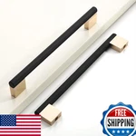 Coinkoly 6 Pk 7.5" Black Gold Knurled Cabinet Pulls Drawer Handles Kitchen Cup. Fixed Price $76.49.