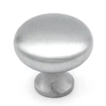 25 Pack Of Ultra Designer's Edge Satin Chrome Round 1/4" Knobs 98775. Fixed Price $28.94.