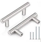 Probrico (100 Pack 2-1/2" Hole Centers Euro Bar Cabinet Pulls Stainless Steel. Fixed Price $85.14.
