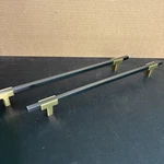 (2) Amerock 778256. 10-1/16 To Cabinet Pull Brushed Gold Black Chrome. Fixed Price $19.95.