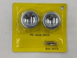 Pottery Barn Modern Cabinet Knob 1.25" Diameter Chrome S/2 #D482. Fixed Price $23.09.