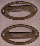 Great Set 2 Antique Cast Iron Cabinet Drawer Pulls. Fixed Price $10.49.