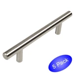 *5 Pack* Cosmas Cabinet Hardware Satin Nickel Euro Style Bar Pull #305-96SN. Fixed Price $10.95.