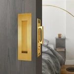 Senharvest Gold Recessed Finger Flush 6 Inch Edge Sliding Closet Door. Fixed Price $63.98.