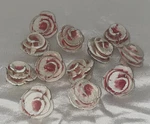 12 Drawer Door Pulls Rose Shape White And Pink Ceramic Knobs Shabby Chic. Fixed Price $19.99.