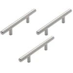 3-PK Dynasty P-1001-SN European 5.75 In. Bar Cabinet Pull- Satin Nickel. Fixed Price $15.95.