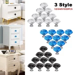 Lot 30MM 1.2IN Crystal Glass Diamond Dresser Knobs Drawer Handle Cabinet Pull Hm. Fixed Price $59.95.