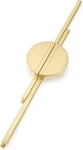 2 Pack Half Moon Cabinet Pull & Knob Brushed Gold 11-1/3" Hole Center Handle. Fixed Price $28.96.