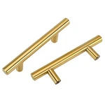 15 Pack Solid Iron Cabinet Pulls Brushed Brass Gold Handle 3 Inch. Fixed Price $22.99.