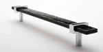 Sietto P-1903-9-PC Chrome Adjustable 9" Handle Cabinet Pull W Black Glass. Fixed Price $32.97.