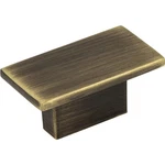 Mirada 16 Mm Center To Rectangle Knob, Antique Brushed Satin Brass. Fixed Price $6.25.