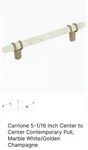 Amerock BP36649MWBBZ Marble Whithe/golden Champangne. Fixed Price $26.99.