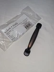 Allen + Roth 3.78" Center Tirador Pull Aged Bronze Finish No Hardware. Fixed Price $14.99.