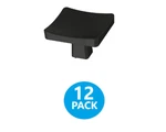 12-PACK Brainerd (25MM) Flared Square Knob Flat Black (P39934W). Fixed Price $14.99.