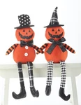 Set 2 Dolls Pumpkin Jack Lantern Wearing Hat Delton Fall Halloween New. Fixed Price $22.49.