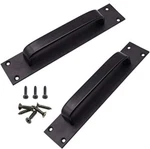 Black 7.9" 200MM Sliding Barn Door Handle With Flush Pull Set For Kitchen Bathro. Fixed Price $17.29.