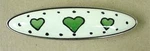 (5 Pack) 3 Inch Green Hearts Pull Satin Nickel. Fixed Price $34.49.