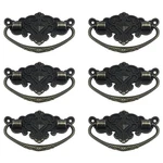 Antrader 6PCS Metal Antique Style Cabinet Drawer Wood Case Floral Rim Pull Ha.... Fixed Price $11.80.