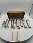 Ravinte 10 Pack Cabinet Pulls 5 Champagne Bronze Drawer Handles Square. Fixed Price $23.99.