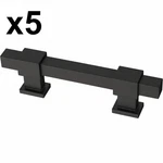 5 X Franklin Brass P44367-FB-B Matte Black Cabinet Handles Adjustable Drawer Pul. Fixed Price $8.19.