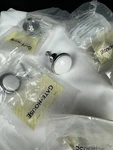 6 Gate House 1-1/4" White Porcelain & Satin Nickel Cabinet Knob. Fixed Price $34.99.