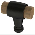 (5)LIBERTY Modern 1-3/16" (30MM) Matte Black/rustic Pine Wood Cabinet Knob Pull. Fixed Price $14.99.