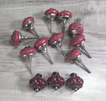 Set Of 10 Pink Ceramic Kitchen Cabinet Knob Drawer Handle Vintage Look Puller. Fixed Price $26.95.