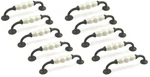 10) Century Oil Rubbed Bronze Brown Crackle Cabinet Cupboard Drawer Handle Pulls. Fixed Price $107.87.