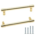 10 Pack Polished Gold Cabinet Pulls 5 INCH/128MM Hole Center Zinc Alloy Polis.... Fixed Price $100.54.
