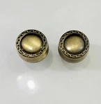 Set Of 2 Amerock Allison Antique Brass 1 3/8" Grecian Cabinet Knobs. Fixed Price $9.80.