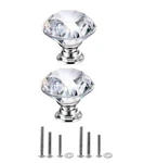 2PCS Crystal Knobs Diamond Shaped Handles Clear Glass Cabinet For Close.... Fixed Price $16.26.