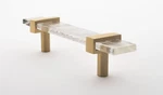 15) Sietto P-1900-5.5-SB Adjustable 5-1/2" Cabinet Pull Clear Glass Satin Brass. Fixed Price $375.87.