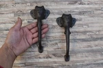 Vtg Cast Iron Elephant Ganesha Cabinet Door Gate Pulls Handles House Decor 2PCS. Fixed Price $56.35.