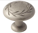 Amerock Leaf 1/4" BP1581-WN Weathered Nickel Cabinet Knob Discontinued Style. Fixed Price $5.99.