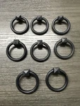 8 Belwith Hickory Ring Style Cabinet Knob-pulls, Black Matte (45. Fixed Price $20.00.
