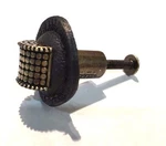 Vicenza Designs Tiziano Half Cylinder Knob Large Round Leather Antique Brass. Fixed Price $19.99.