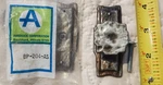 Vintage Amerock Cabinet Pull & Backplate BP-204-AS Antique Silver Door Knob Nos. Fixed Price $7.00.